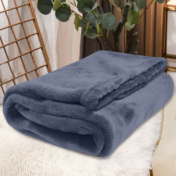Flannel Blanket for Winter, Usavan Warm Soft Velvet Conditioning Picnic Blanket, All Season Cozy Fleece Throw for Home Travel Camping Sofa Bed