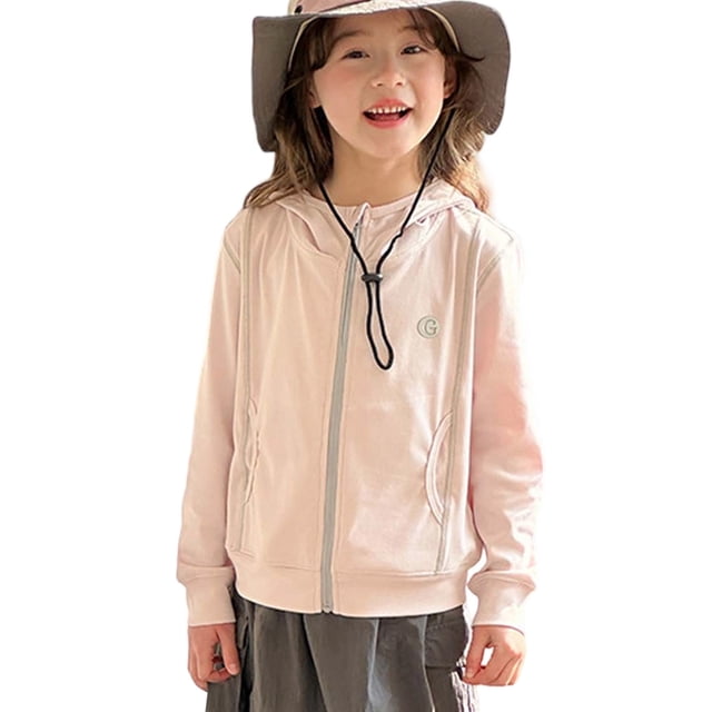 LYHaoo Spring And Autumn Children's Girls' Large Sized Hooded Zipper Pullover Coat With Trendy Contrasting Color Letter Style Casual And Versatile Outerwear Winter Outwear Pink Sizes 8-9 Years