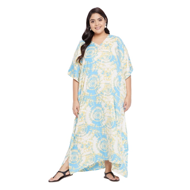 Caftans Longs pour Femmes Grande Taille Robe Caftan Robe de Soirée Fête Été Plage Robe d'Été Manches Kimono Longues Robes Décontractées en Ligne