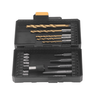 Ensemble d'Extracteurs de Vis Endommagées, 19 Pcs Kit d'Extracteurs de Vis Faciles à Retirer, Ensemble d'Extracteurs de Vis Tout Usage avec Support d'Extension Magnétique