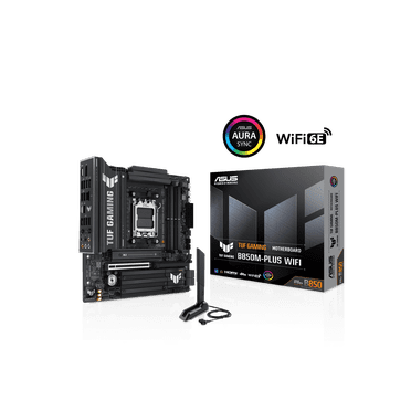 TUF B850M-PLUS WIFI Carte Mère de Bureau de Jeu - Jeu de Puces AMD B850 - Socket AM5 - Micro ATX (90MB1YY0-M0AAY0)