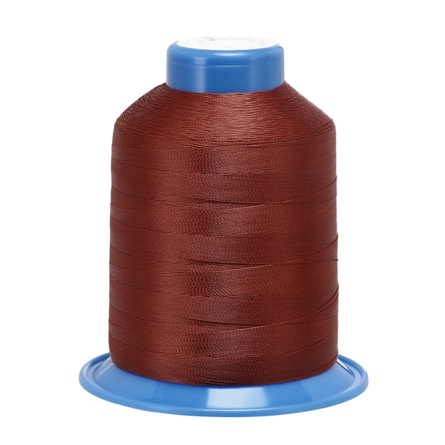 Unique Bargains Fil de Polyester Collé Brun Foncé, 1312 Verges
