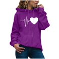 thumbnail image 1 of Chandails à Capuchon Décontractés pour Femmes, Hauts, Chandail Imprimé pour Dames, Blouse, T-Shirt, 1 of 1