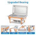 thumbnail image 2 of Ensemble de Plats Anti-Frottement pour Buffet, Lot de 2/4/6 Réchaud à Aliments en Acier Inoxydable 8 Qt Ensemble Complet de Chafer avec Moule à Eau, Support de Carburant Anti-Frottement pour Traiteur de Fête, 2 of 8