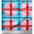 thumbnail image 1 of Soimoi Satin Silk Fabric Check Check Print Sewing Fabric Yard 42 Inch Wide, 1 of 4