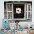 thumbnail image 2 of DesignArt Wooden Walls and Windows Large Wall Clock, 2 of 2