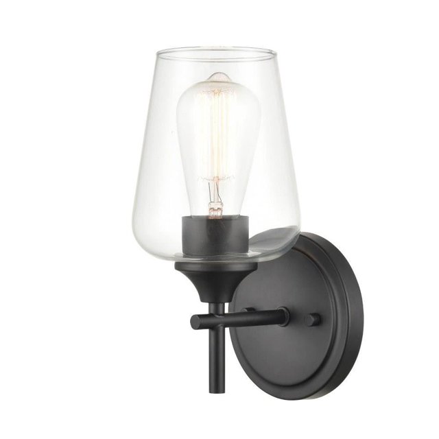 Millennium 9701-MB Applique Murale Transitionnelle One Light de la Collection Ashford, Noir Mat