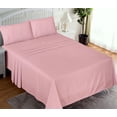 thumbnail image 2 of Ruvanti 100% Cotton Sheets - Crispy Cooling Percale Sheets For Split King Size Bed, Breathable & Durable Split King Sheet Set For Adjustable Bed, 16 Inches Deep Pocket Bed Sheets, Bridal Rose, 5 Pcs, 2 of 5