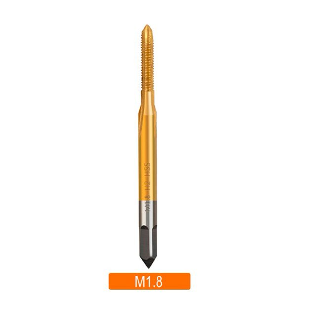 1Pc High Speed Steel Straight Thread Tap Machine Right Hand Tap Drill M1 M1.2 M1.4 M1.6 M1.7 M1.8 Screw Machine Tap Hand Tools M1.8