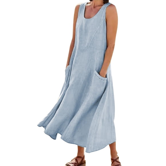 2025 Overall Dress for Women Wrap Dresses for Women Casual Summer Denim Dress Suspender Pocket Dress Casual Short Adjustable Mini Dress