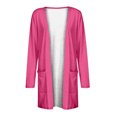 thumbnail image 4 of Pisexur Cardigans pour Femmes, Chandails Légers à devant Ouvert, Cardigan Décontracté Uni à Manches Longues, Boutonné, Coupe Ample, Cardigans d'Automne, 4 of 5