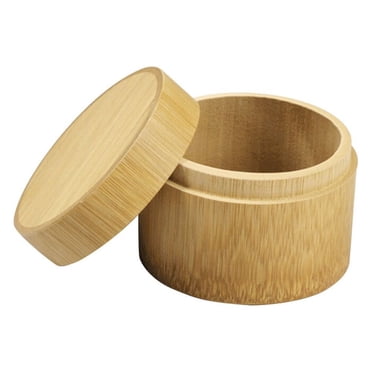 Mini Boîte à Thé Ronde en Bambou Boîte de Rangement Maccha Boîte Colonne Pot à Thé Caddy Étui de Rangement Organisateur Fait Main