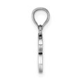 thumbnail image 2 of Diamond2Deal 14K White Gold Block Letter R Initial Pendant for Women, 2 of 6