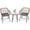 Gris, variante sur Costway Ensemble Bistro en Rotin pour Patio 3 Pcs Table Basse Fauteuil Jardin Coussin Beige