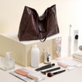 thumbnail image 5 of Trendy Ladies' Tote Bag Large Capacity Soft Leather Shoulder Bag Handcarry Bucket Purse, 5 of 5