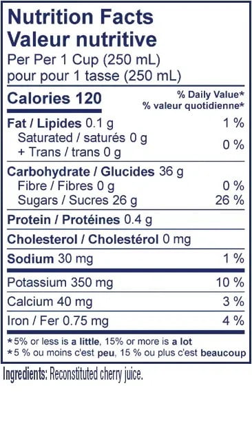 Ocean Spray Cerise Acidulée Pure Non Sucrée 946ml