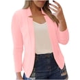 thumbnail image 1 of cfhntfmh Cardigan Grande Taille pour Femmes Mode à devant Ouvert Manches Longues Tuniques Chemises Automne Formel Travail Bureau Cardigans, 1 of 5