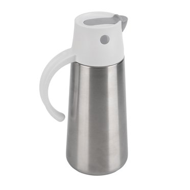 Bouteille d'Huile 750ML, Résistant aux Hautes Températures, Grand Calibre Opaque, Conteneur d'Huile Étanche, Bloquant la Lumière pour Cuisine Blanc