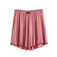 thumbnail image 2 of SDNall Womens Summer Wide Leg High Waist Outing Bandage Solid Short Pants, 2 of 9
