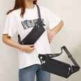 thumbnail image 1 of Wzzjkit Sac Banane pour Femmes Hommes Sac Banane Imperméable pour Femmes Ceinture Croisée Sac Banane avec 3 Poches Zippées Grande Taille Sangle Réglable pour Voyage Cycle Course, 1 of 6