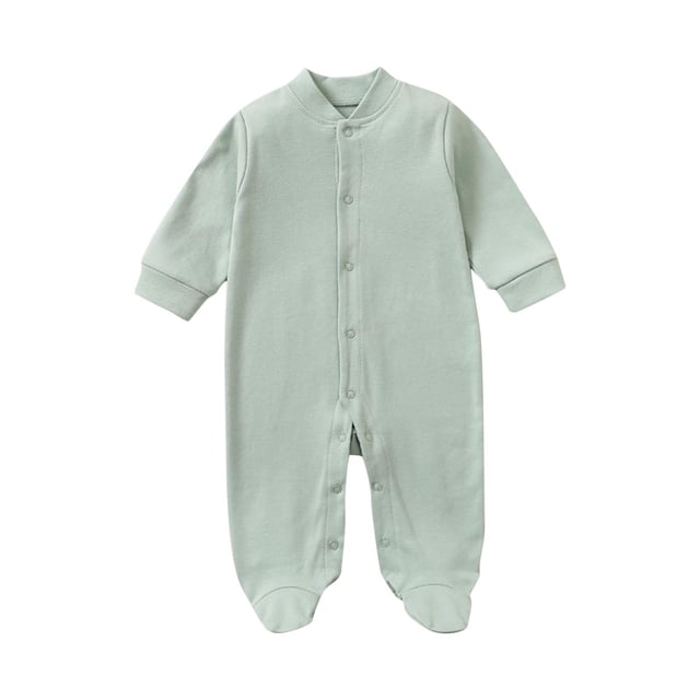 Yuyuzo Baby Pajamas Rompers Spring Fall Long Sleeve Footie Pjs Jumpsuit Onesie Infant Zipper Sleepwear