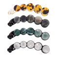 thumbnail image 1 of 4pcs Fashion Hair Barrette Simple Round Hair Clip Acetate Hair Accessory, 1 of 7