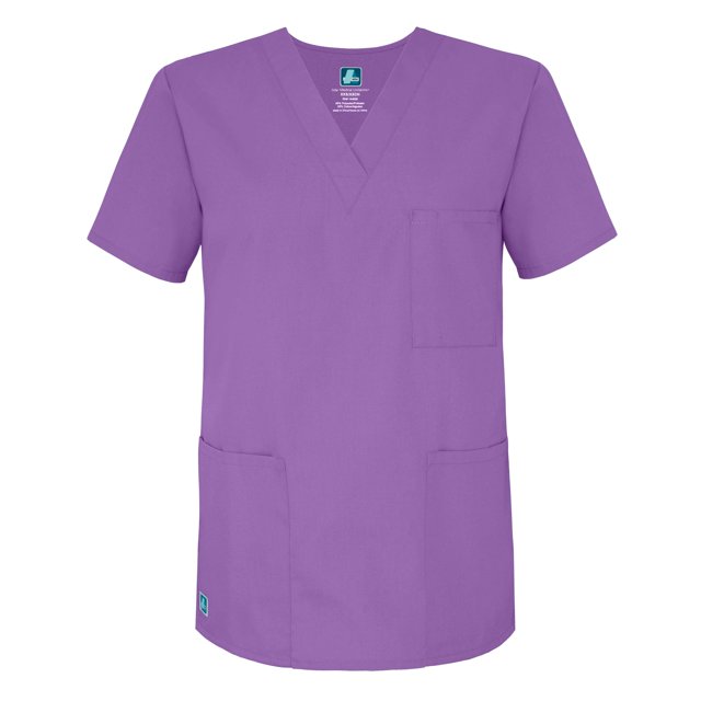 Adar Universal Unisex V-Neck Tunic 3 Pocket Scrub Top (Available in 39 Colors)