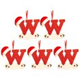 thumbnail image 1 of XZNGL Christmas Little Red Hat Letter Pendant DIY Writable Name 26 Letter Pendant 5PCS, 1 of 8