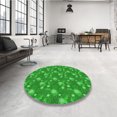 thumbnail image 4 of Ahgly Company Tapis d'Intérieur Lavable en Machine Carré Vert, 8 Pieds Carré, 4 of 7