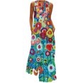 thumbnail image 2 of Robes d'Été Grande Taille pour Femmes, Robe Longue Décontractée avec Poche, Imprimé Floral, Robe Maxi Sans Manches, Robe Western en Liquidation, 2 of 9
