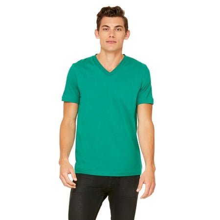 Bella Canvas Mens Jersey V-Neck Tee, M, Kelly