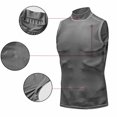 thumbnail image 3 of Gilet Ajusté de Sport Décontracté de Mode pour Homme, Uni, 3 of 5