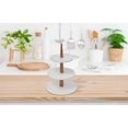 thumbnail image 3 of White 3 Tier Marble Cake Stand With Wood Pipe, 3 of 3