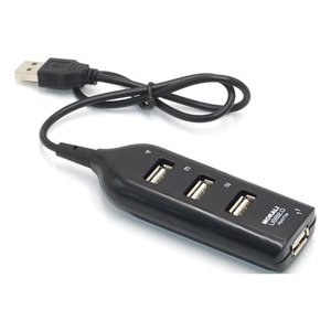 KAKOWELY hub USB Portable 4 Ports USB 2.0 Splitter de transfert de haute extension de données pour ordinateur portable PC Téléphone intelligent de tablette(noir)3,74"X1,38"X21,65"