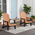 thumbnail image 2 of Gymax 2Pcs Oversized Adirondack Chair Lounge Adirondack Chair w/Adjustable Cup Holder Natural, 2 of 9