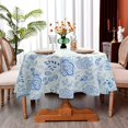 thumbnail image 5 of Oval Tablecloth 52 x 70 Inch, Blue Paisley Floral Tablecloth for Oval Table, Fabric Wrinkle Free Washable Waterproof Vintage Tablecloth Oval Table Cloth for Dining Room Table, 5 of 5