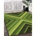 thumbnail image 3 of Ahgly Company Tapis d'Intérieur Lavable en Machine Carré Vert Pistache Transitionnel, 6 Pieds Carré, 3 of 7