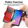 thumbnail image 2 of Case for Samsung Galaxy S20 Ultra 5G Cover Leather Wallet Folio Case Book Design Flip Magnetic Closure - Red, 2 of 5