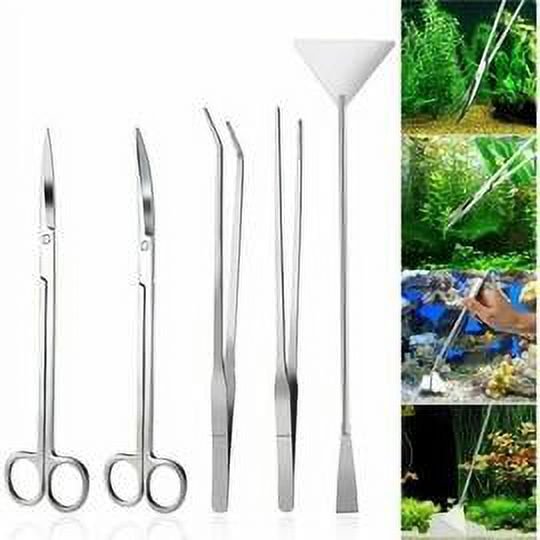 Scissors, Tweezers for Aquatic Plants, Fish Tank Starter Set Stainless Steel Aquarium Tool Kit