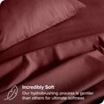 thumbnail image 3 of Bare Home Premium 1800 Collection 4-Piece Bed Sheet Set, Queen, Heathered Rose, 3 of 8