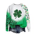 thumbnail image 2 of Chemise de la Saint-Patrick pour Femmes Col Rond Imprimé Manches Longues Chandails en Molleton Chemise de la Saint-Patrick, 2 of 4