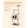 thumbnail image 3 of FEANDREA WoodyWonders Cat Tree, 65-Inch Modern Cat Tower for Indoor Cats, Multi-Level Cat Condo with 5 Scratching Posts, Rustic Brown, 3 of 7