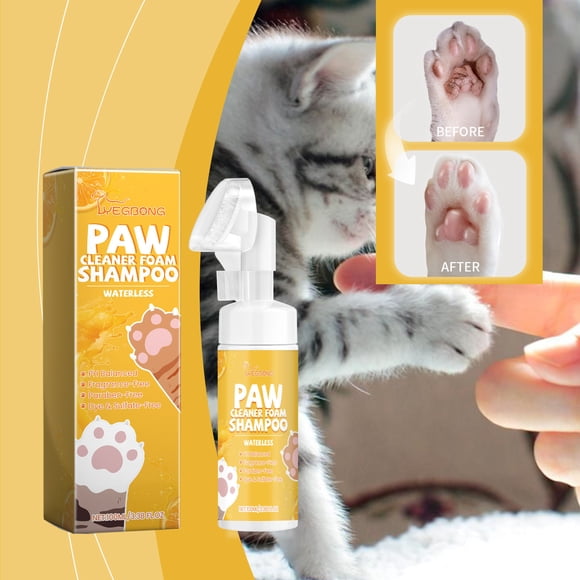 Vrorvz Deep Clean Pet Paw Foam Cleaner for Dogs and Pets 3.4 fl oz Nourishing Care with Lemon Oil Quick Dry Gentle Formula Safe for All Pets Indispensable Daily Grooming Solution