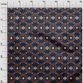 thumbnail image 2 of oneOone Cotton Poplin Fabric Diamond & Swirl Ikat Printed Fabric 1 Yard 42 Inch Wide, 2 of 4