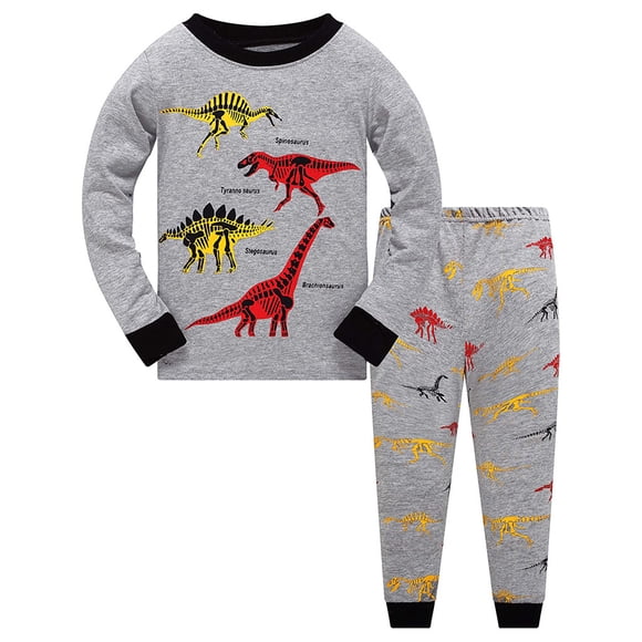 Christmas Pajamas Pants Toddler Kids Boys Pajamas Cotton Dinosaur Sleepwear T shirt Tops Pants Set