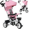 thumbnail image 1 of Qaba Tricycle 6 en 1 pour Tout-Petit avec Poignée de Poussée pour Parent, Rose, 1 of 10
