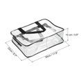 thumbnail image 2 of Unique Bargains L Size Clear PVC Toiletry Bag Makeup Cosmetic Pouch with Zipper Handle, Black, 2 of 6