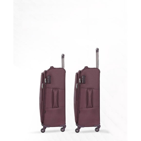 Emblem Punnch 24''/28'' Set of 2 Softside Spinner Luggage , 1200D Lightweight with 360 Degree Wheels, and Expandable Trolley Bag-Cabin Wine