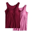 thumbnail image 4 of Camisole en Coton pour Femmes, Camisole Ajustable avec Soutien-Gorge Intégré, Tricot Extensible, 4 of 6