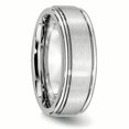 thumbnail image 4 of Cobalt Satin and Polished Ridged Edge 8mm Band Size 12.5, 4 of 6
